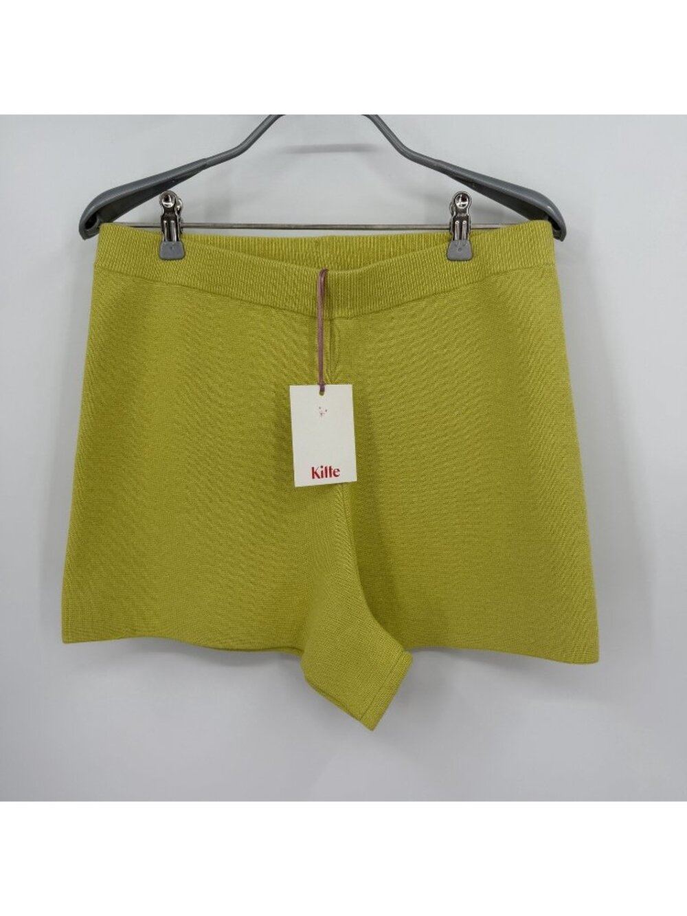 Kilte Collection Alex Knit Shorts in Lemon size 2/M Cotton-Cashmere Blend